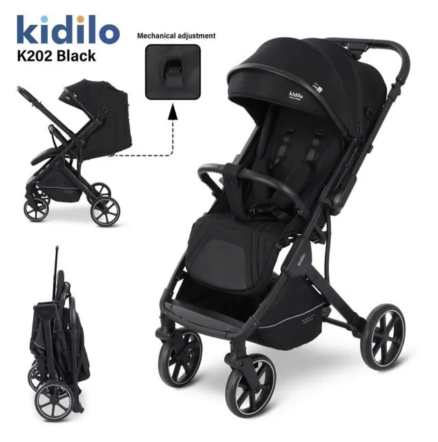 کالسکه چمدانی کیدیلو Kidilo 202 - رنگ مشکی