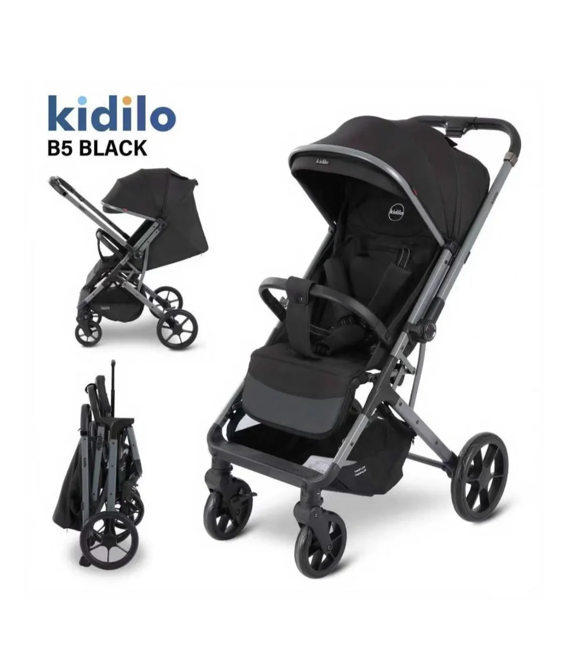 کالسکه kidilo کیدیلو b5 مشکی دسته دوطرفه