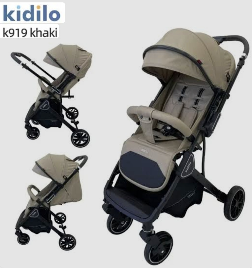 کالسکه مسافرتی دسته دوطرفه کیدیلو Kidilo مدل K919 مشکی وکرم